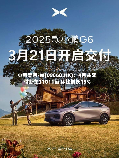 小鹏集团-W(09868.HK):4月共交付新车31011辆 环比增长13%-第2张图片