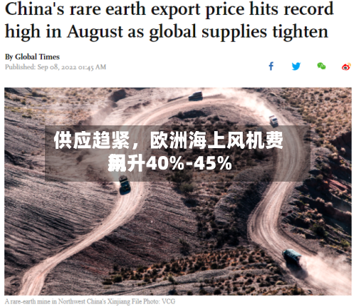 供应趋紧	，欧洲海上风机费用飙升40%-45%-第2张图片