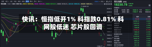 快讯：恒指低开1% 科指跌0.81% 科网股低迷 芯片股回调
