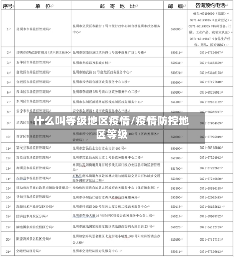 什么叫等级地区疫情/疫情防控地区等级-第2张图片