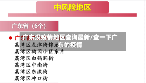 广东没疫情地区查询最新/查一下广东的疫情