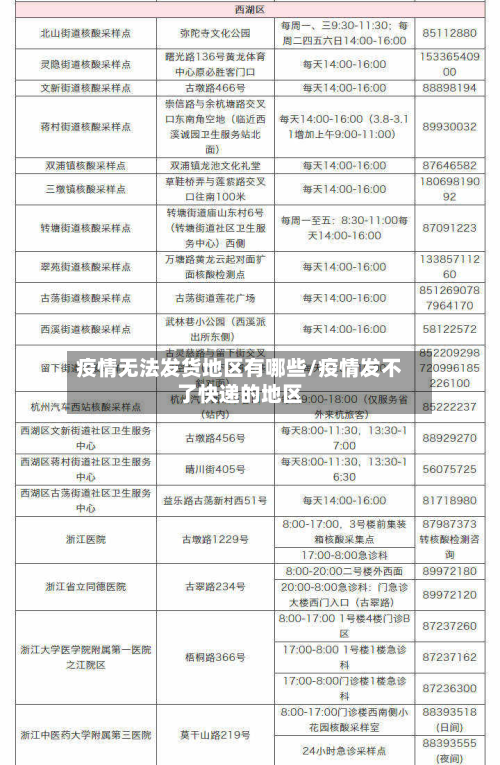 疫情无法发货地区有哪些/疫情发不了快递的地区-第2张图片