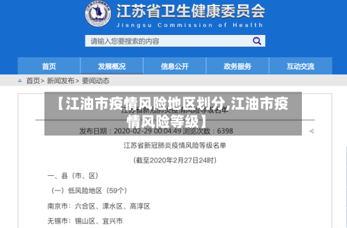 【江油市疫情风险地区划分,江油市疫情风险等级】-第2张图片