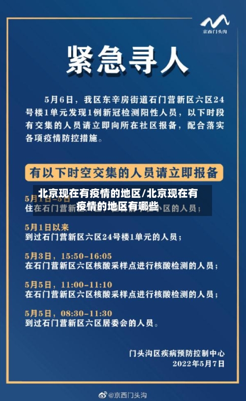 北京现在有疫情的地区/北京现在有疫情的地区有哪些