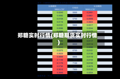 郑糖实时行情(郑糖期货实时行情)
