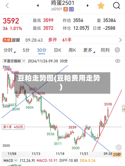 豆粕走势图(豆粕费用走势)