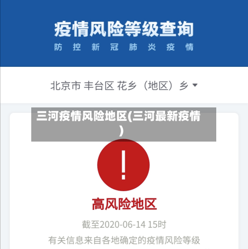 三河疫情风险地区(三河最新疫情)