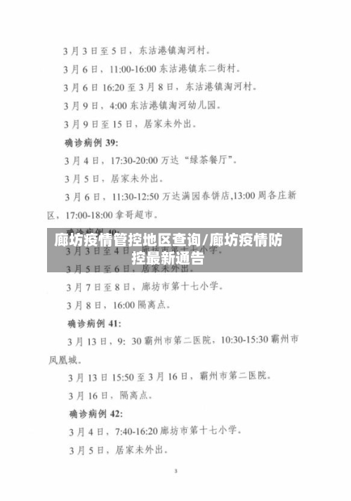 廊坊疫情管控地区查询/廊坊疫情防控最新通告