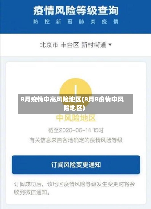 8月疫情中高风险地区(8月8疫情中风险地区)-第2张图片