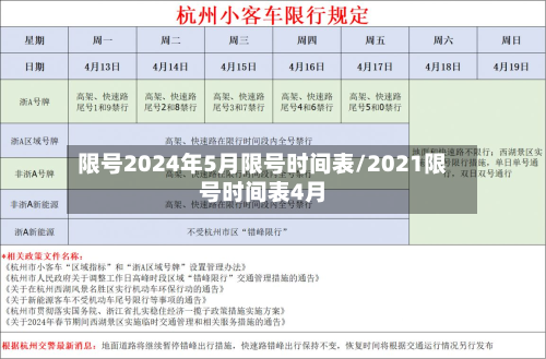 限号2024年5月限号时间表/2021限号时间表4月