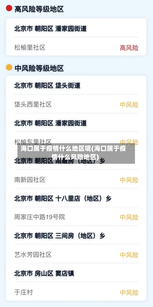 海口属于疫情什么地区呢(海口属于疫情什么风险地区)