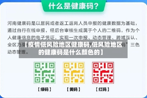 【疫情低风险地区健康码,低风险地区的健康码是什么颜色的】
