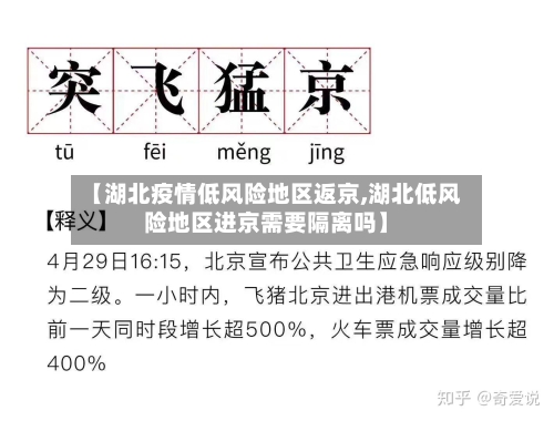 【湖北疫情低风险地区返京,湖北低风险地区进京需要隔离吗】