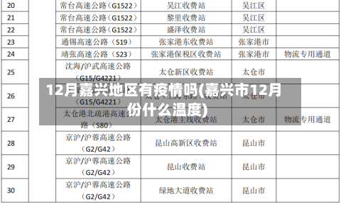 12月嘉兴地区有疫情吗(嘉兴市12月份什么温度)