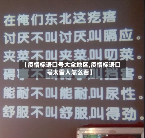 【疫情标语口号大全地区,疫情标语口号太雷人怎么看】-第2张图片