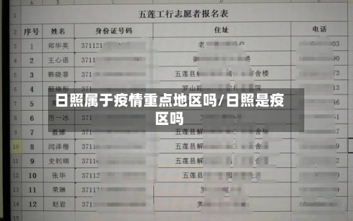 日照属于疫情重点地区吗/日照是疫区吗