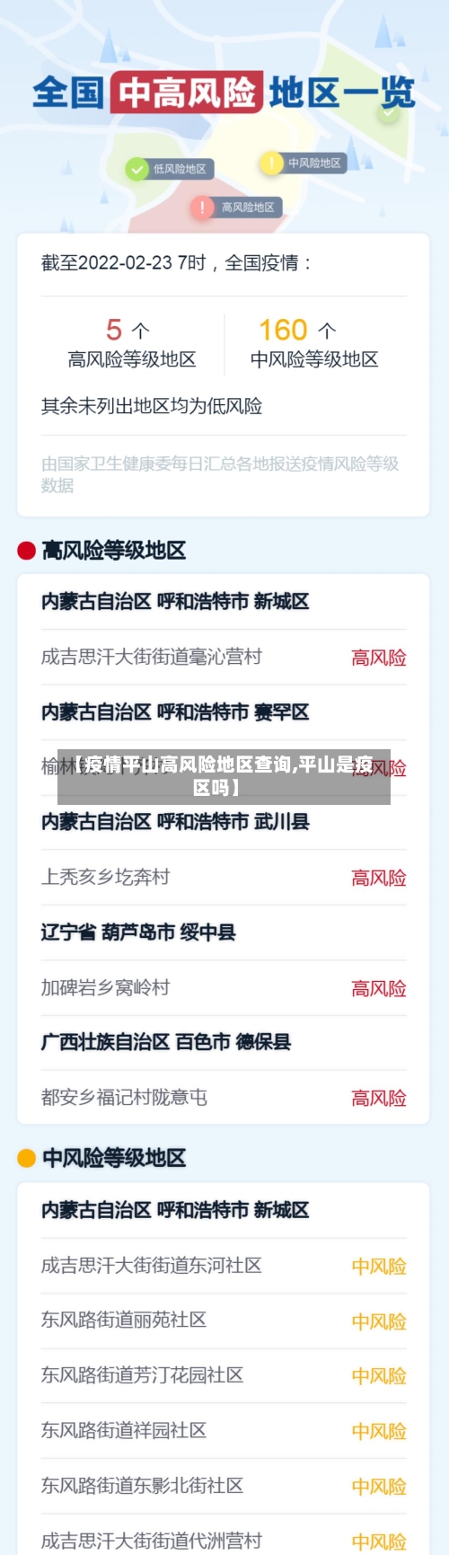 【疫情平山高风险地区查询,平山是疫区吗】-第2张图片