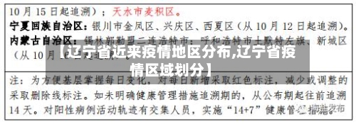 【辽宁省近来疫情地区分布,辽宁省疫情区域划分】-第2张图片