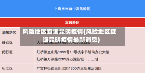 风险地区查询昆明疫情(风险地区查询昆明疫情最新消息)